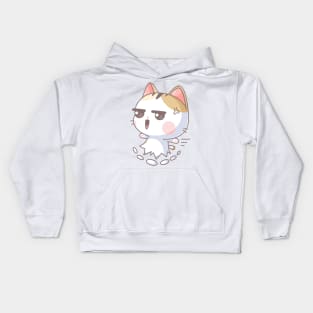 Cute cat runs very fast Kids Hoodie